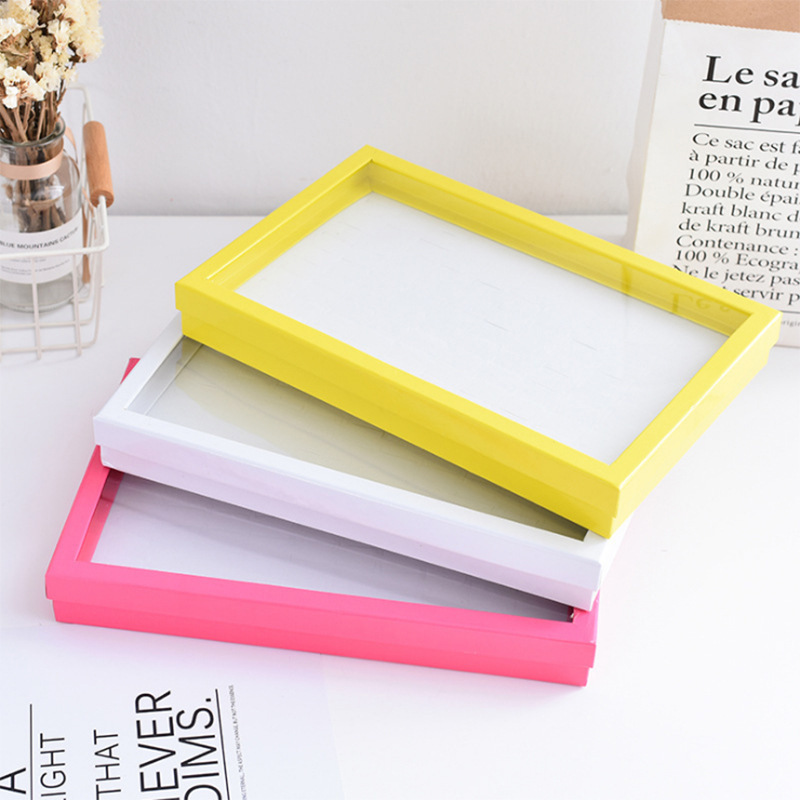 100-Slot Ring Display Box with Lid, Jewelry Storage and Display Box, Various Hole Positions, Jewelry Packaging Box Wholesale