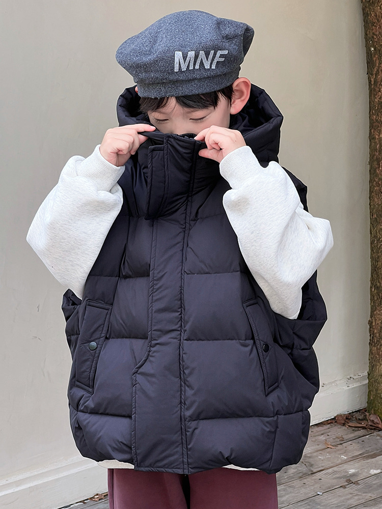 Ropa de invierno para niños chaleco de algodón para niños chaleco encapuchado para niños otoño y invierno para niños abrazadera de caballo caliente