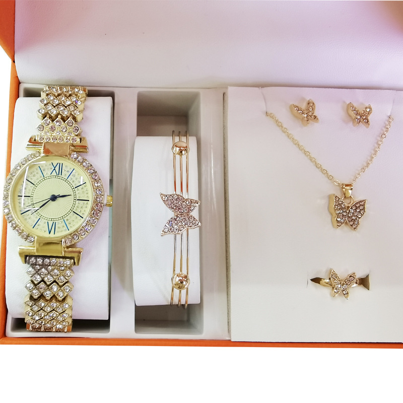 Reloj de cuarzo para mujer con collar y set de joyas_voghion.com