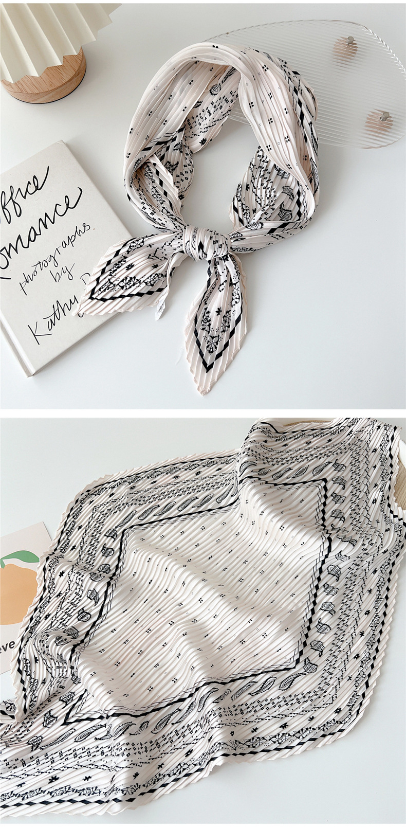 60g Weight Silk Scarf Classification Outdoor, Travel Occasion Polyester Material Printing Pattern Spring&Summer Season Women's Gender Printing Design Elegant Style Women's Elegant Printing Polyester Printing Silk Scarf 23