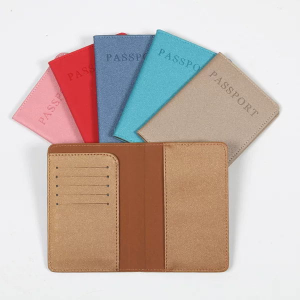 In-stock portable pocket passport holder, cross-border leather card holder, protective case, card bag, can be customized with logo