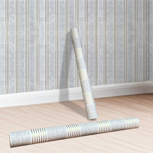 Cross-border Nordic Grey Gold Striped Wallpaper Self-adhesive Home Decoration Building Materials PVC Wallpaper Living Room Bedroom Dining Room wallpaper