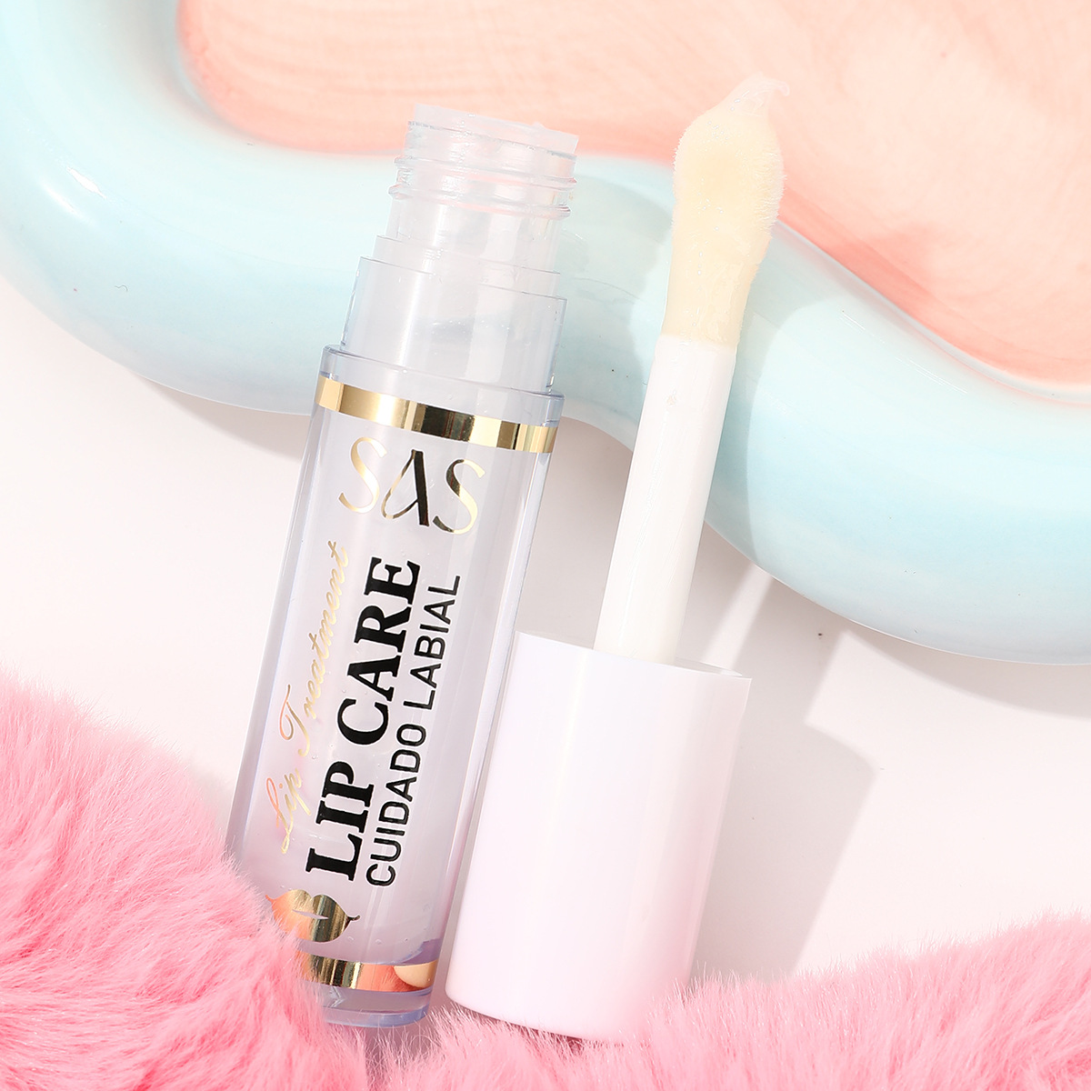 USHAS Mascarilla de labios de punto transfronterizo europea y americana, hidratante e hidratante, labios que reducen las líneas de los labios, bálsamo labial SAC092