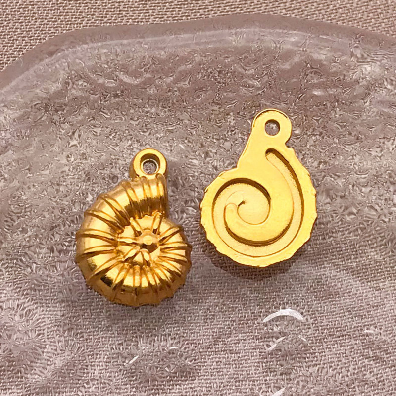 电镀金色不锈钢吊坠海洋系列海螺海星小挂件diy手链项链饰品配件|undefined