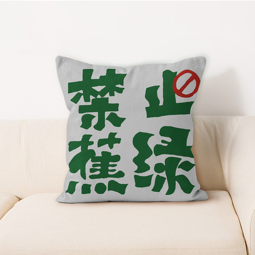 Ban anxiety fun Wen Ning pillow square living room sofa bedroom bedside pillow case without core car cushion