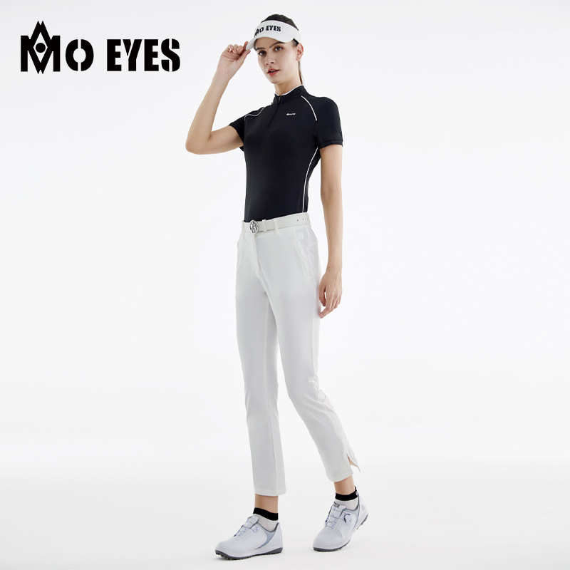 Quần dài golf nữ PGM vải thể thao co giãn 4 chiều, dáng chín tấc — M23KUZ007-Quần chín tấc màu đen, M23KUZ007-Quần chín tấc màu trắng