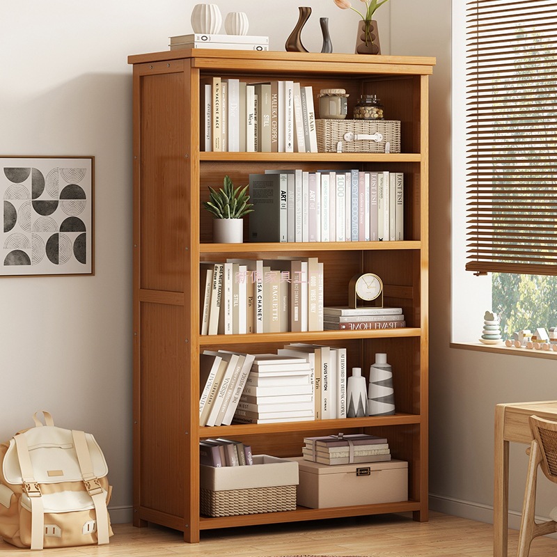 Bookshelf Integrated Wall-To-Ceiling Household Economical Storage Rack Simple Multi-Layer Bookcase Living Room Storage Storage Cabinet