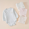 Children's autumn cotton bodysuit, overall for new born, long sleeve