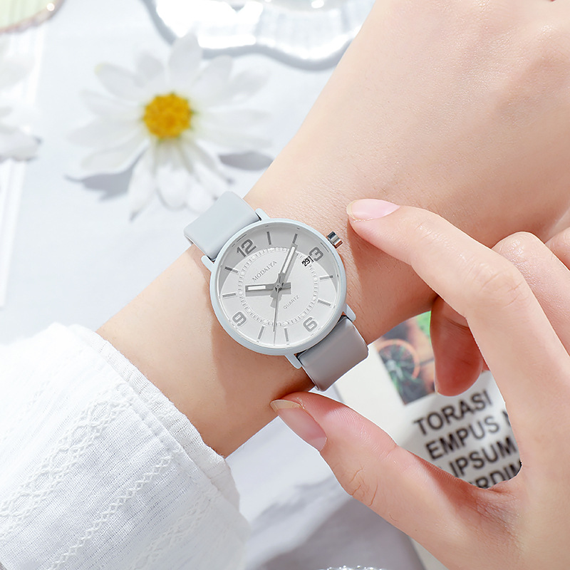 Estilo coreano simple moda silicona High School reloj de cuarzo reloj de calendario luminoso de gelatina de aspecto alto