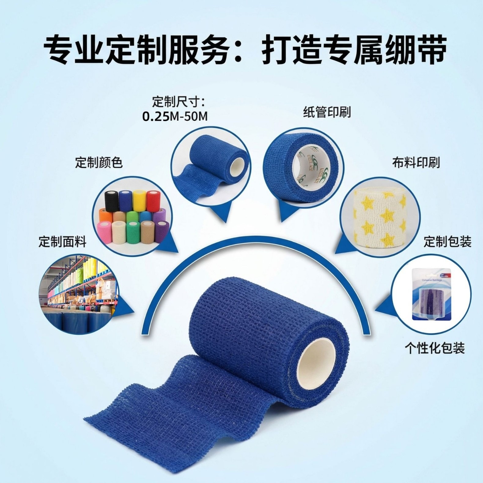 XX Lightning Supply Warehouse Sports Bandage for Football and Basketball, Elastic Self-Adhesive Bandage