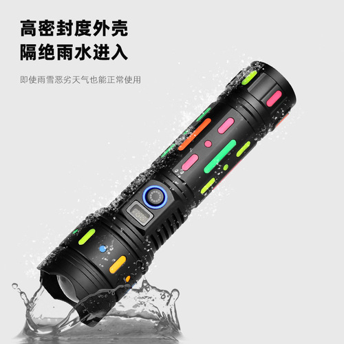 Cross-border ultra-bright flashlight strong light rechargeable outdoor small household tactical mini portable white laser multi-function long-range