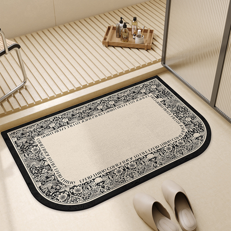 Small Area Rug、Non-Slip Nordic Minimalist Light Luxury Diatomite Floor Mat For Bathroom, Non-slip, Water-absorbent, Quick-drying, Dirt-resistant_voghion.com
