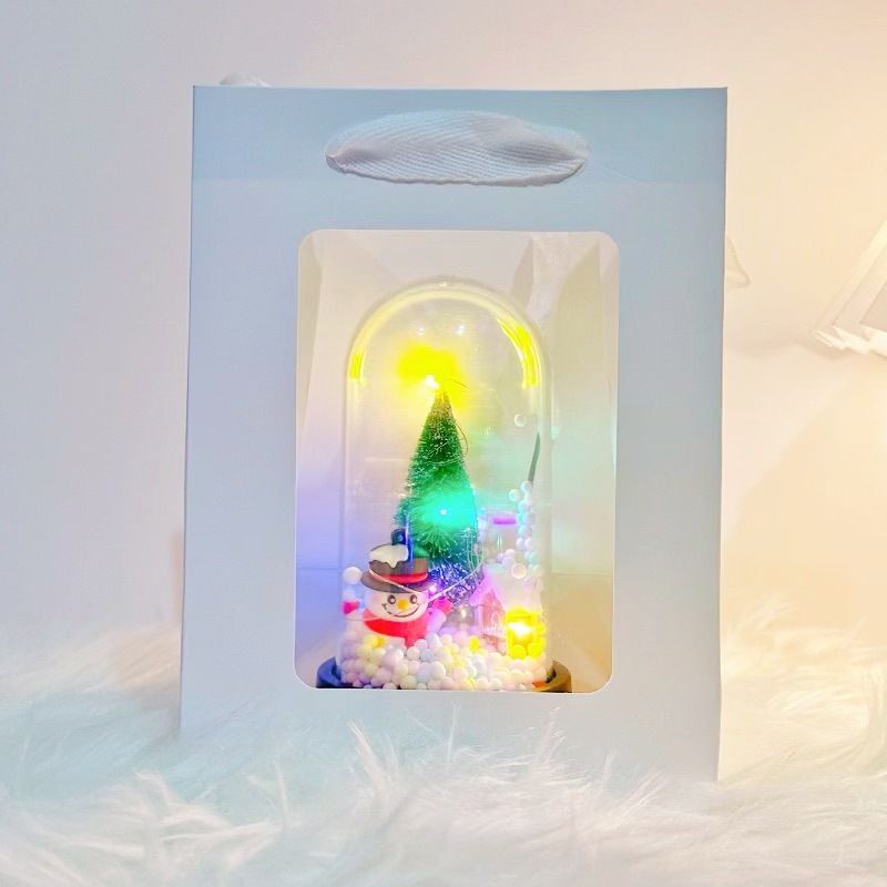 Papá Noel lámpara de noche decoración de la habitación decoración de escritorio muñeco de nieve atmósfera lámpara props regalos de Navidad al por mayor image 10