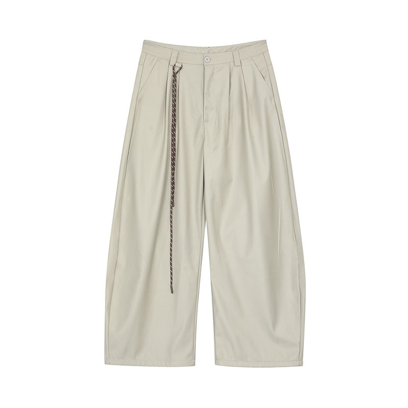 TKPA潮牌男裝休閒褲美式復古cleanfit街頭闊腿工裝褲垂墜感長褲男