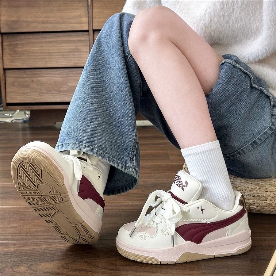 2026 nuevos zapatos de estilo coreano retro de lazos skate zapatos de moda de la escuela de colores zapatos casuales
