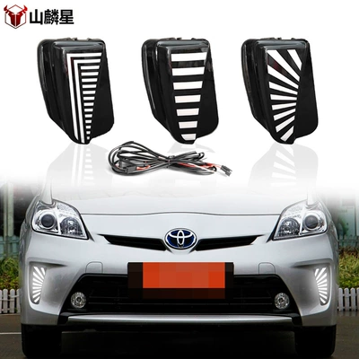 12-15 Toyota Prius gündüz işıqları, Prius DRL dönmə siqnalı, modifikasiya olunmuş LED ön duman işıqları