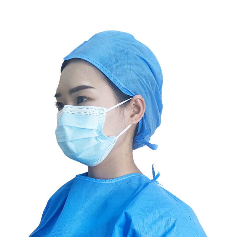 Sombrero desechable Sombrero de copa de enfermera Funda gruesa para la cabeza Tapa de polvo de cocina no tejida Gorro de malla transpirable Gorro de enfermera