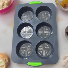 クロスボーダーシリカゲルバーガーモデル家庭用パン金型新型ケーキ穴開けパン焼き盤金型耐高温