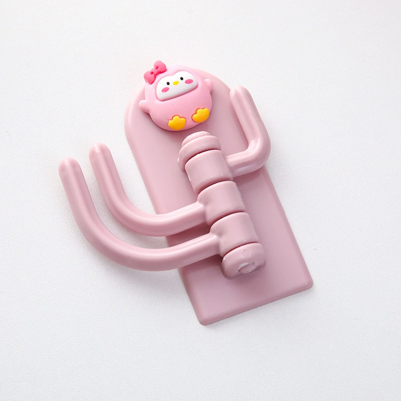 Cute cartoon three -hook hook Student dormitory wall without trace avoidance sticking hook wall door behind the key hook