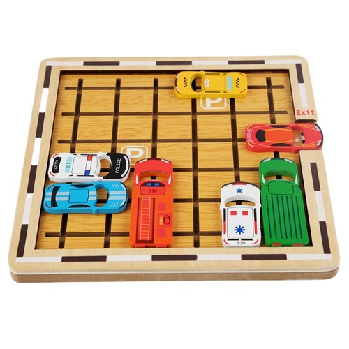 Children's mathematical logical thinking training toy development large class puzzle brain moving car out of the warehouse car Huarong Road