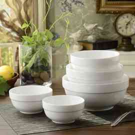 批发陶瓷米饭碗大面碗汤碗套装可微波炉护边白瓷家用好看的碗