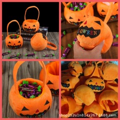 キャンディーバッグ越境ハロウィンパーティー用品手提げカボチャバッグお化け祭り雰囲気装い道具ライト付き砂糖バッグ