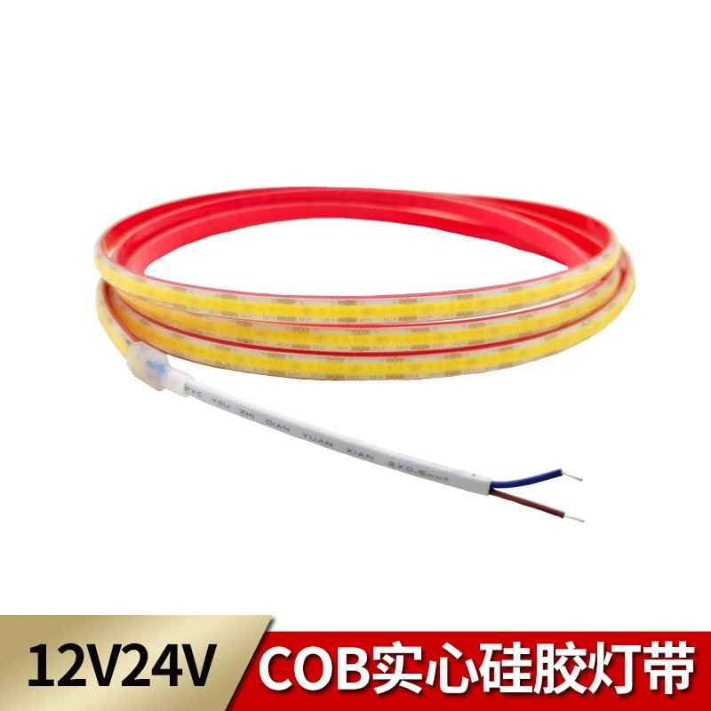 12V твердая силиконовая COB лампа с 24V морской глубоководный аквариум освещение самоклеится с подклеем поддержка сварка