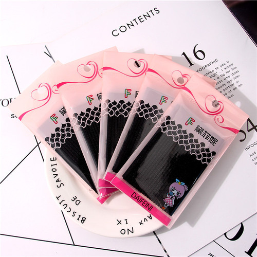 Black Korean-style hair accessories, bang hair clips, hair fragment stickers, small gift set of 2 in a bag, strong adhesive magic stickers