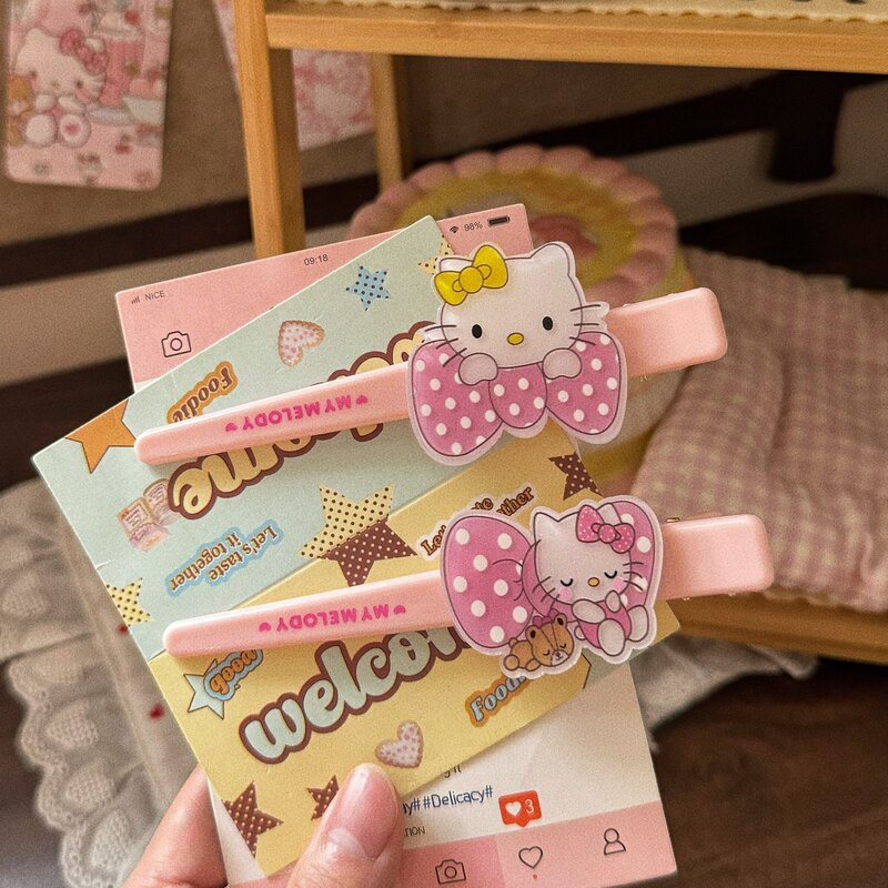 Acrylic Pink Polka Dot Bow Tie Cat Large Hair Clip Cartoon Sweet Girl Bangs Hairpin Hair Accessory Clip Acrylic Pink Polka Dot Bow Tie Cat Large Hair Clip Cartoon Sweet Girl Bangs Hairpin Hair Accessory Clip