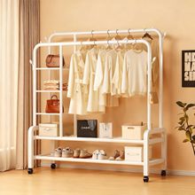 晾衣架落地家用简易衣服架子卧室宿舍室内外阳台挂衣晒衣架凉衣杆