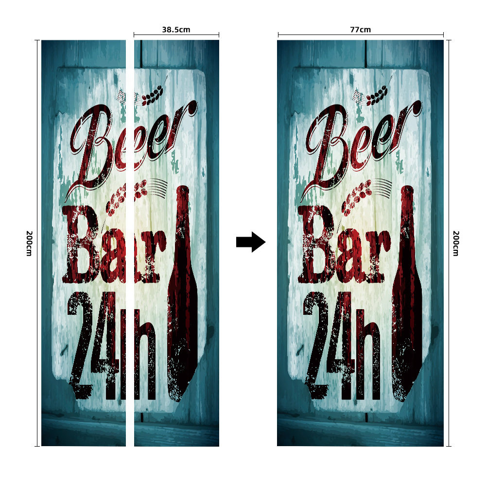 Pegatinas para puertas 3D respetuosas con el medio ambiente, autoadhesivos, fabricantes de origen al por mayor, patrones populares transfronterizos de alta definición, adhesivos para puertas impermeables, a prueba de aceite y antiincrustantes