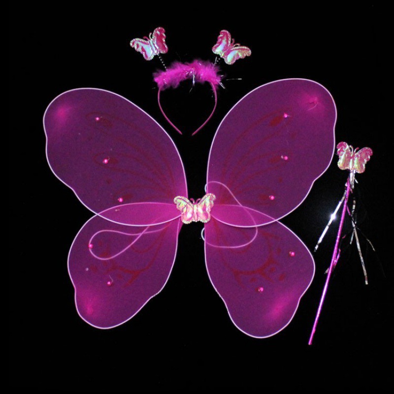 Angel Butterfly Wings Performance Princess Dress Costume Little Girl…