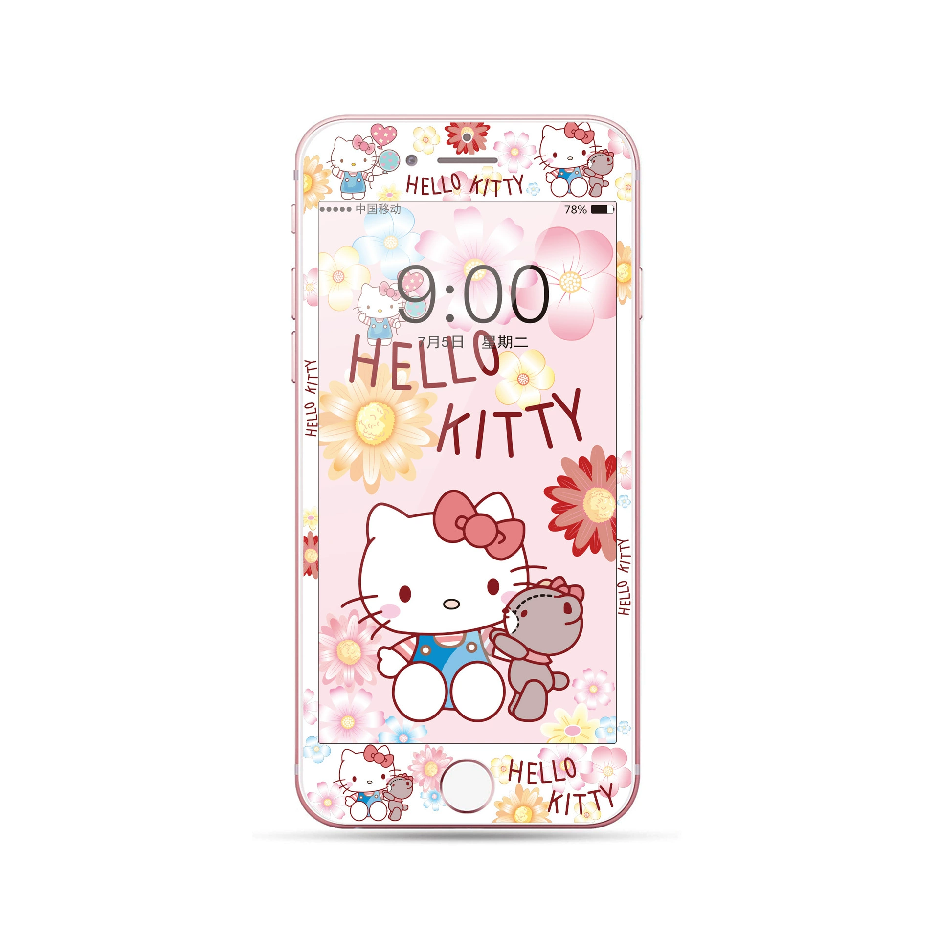 Стекло-предохранитель tempered для iPhone 4/4S/5/5S/SE/6/6s/7/8/Plus, 3D закруглённый край, полный экран