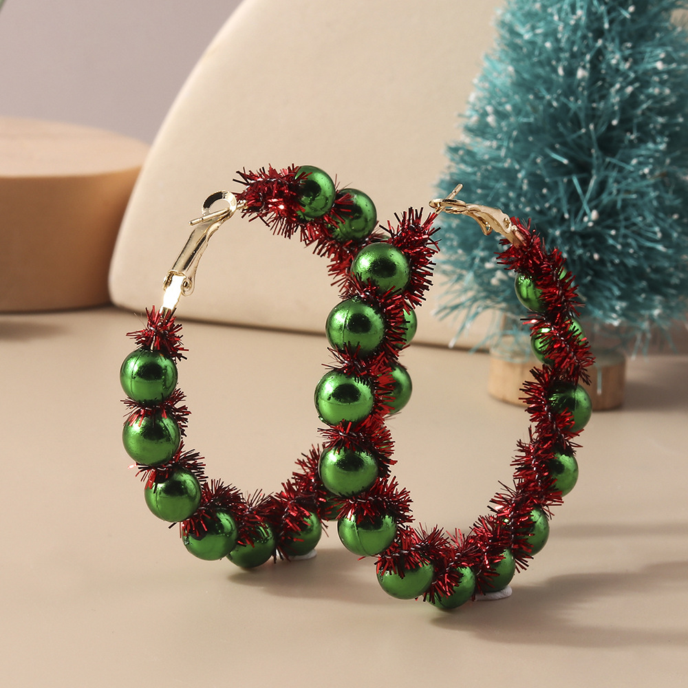 13g Weight Alloy Ear Needle Material Earrings Classification 1 Pair Quantity Holiday, Festival Occasion Plastic Material Christmas Festival Christmas Tree, Santa Claus Pattern Women's Gender Cute, Classic Style Style 1 Pair Christmas Cute Classic Style Christmas Tree Santa Claus Plastic Earrings 21