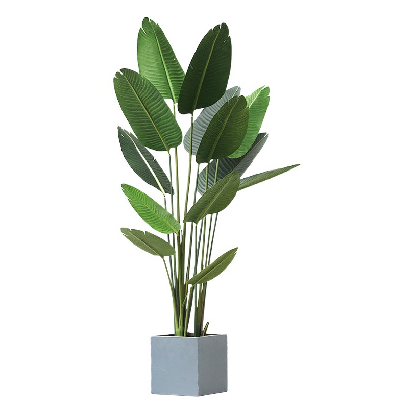 Planta artificial nórdica grande para sala de estar, árbol de simulación decorativo tipo banano viajero en maceta