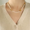P1362-Golden blessing necklace-40+5cm