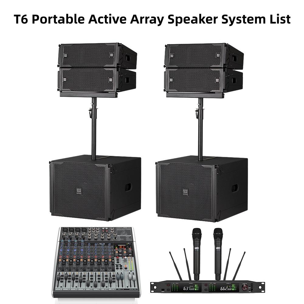 Mayorista portátil conjunto de sonido de matriz de línea activa dj disco al aire libre equipo de sistema de sonido profesional conjunto completo