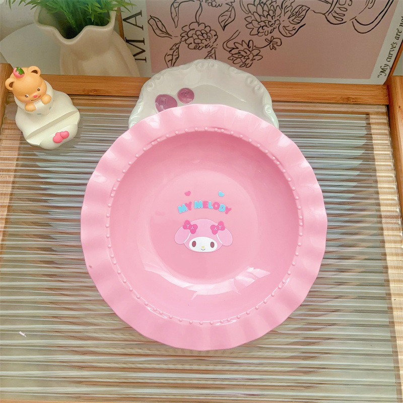 labubu马卡龙糖果色沙拉盘家用水果盘儿童甜品早餐零食水果蛋糕盘|undefined