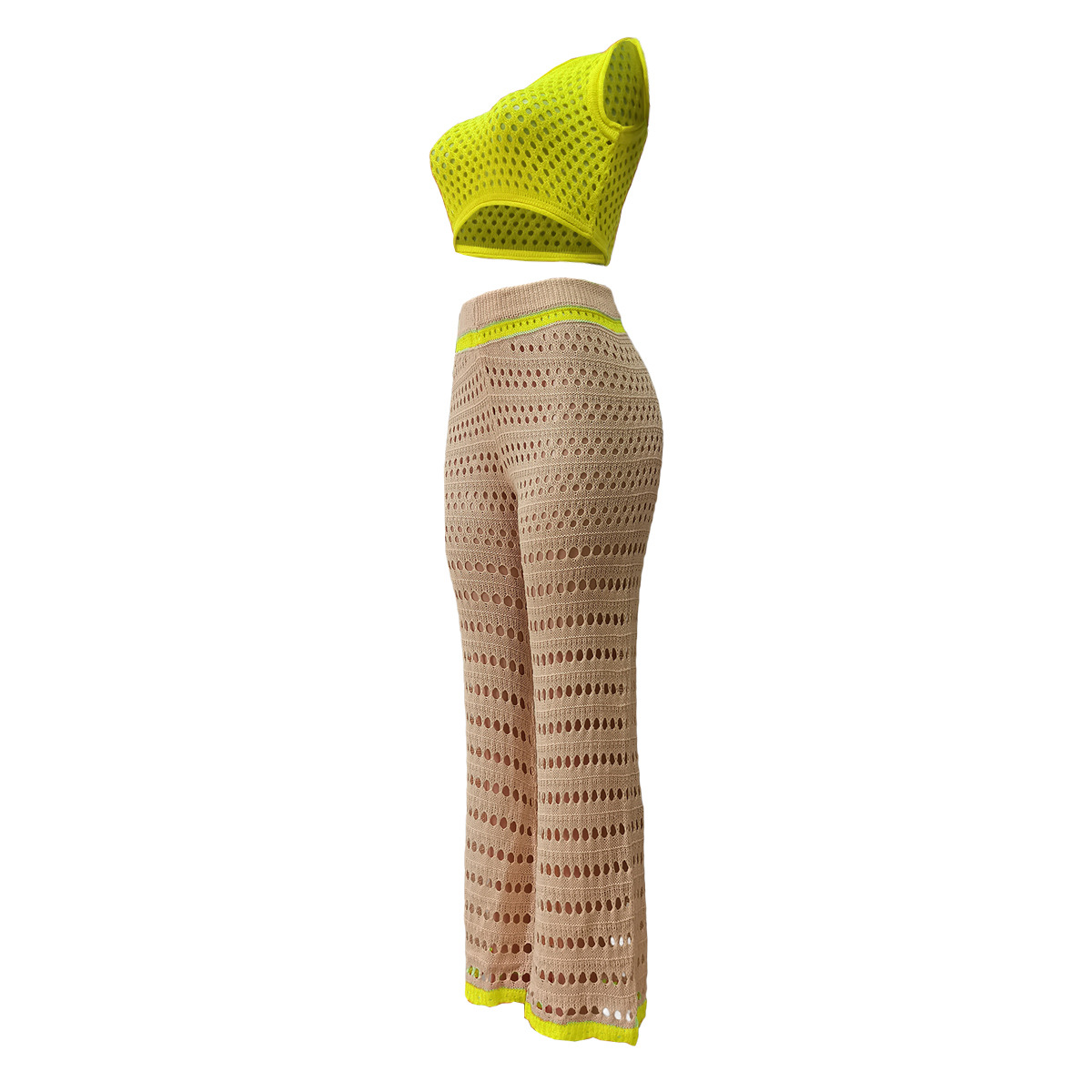 Urban Fashionable Knitted Hand Crochet Outdoor Sports Casual Suit Women Clothing