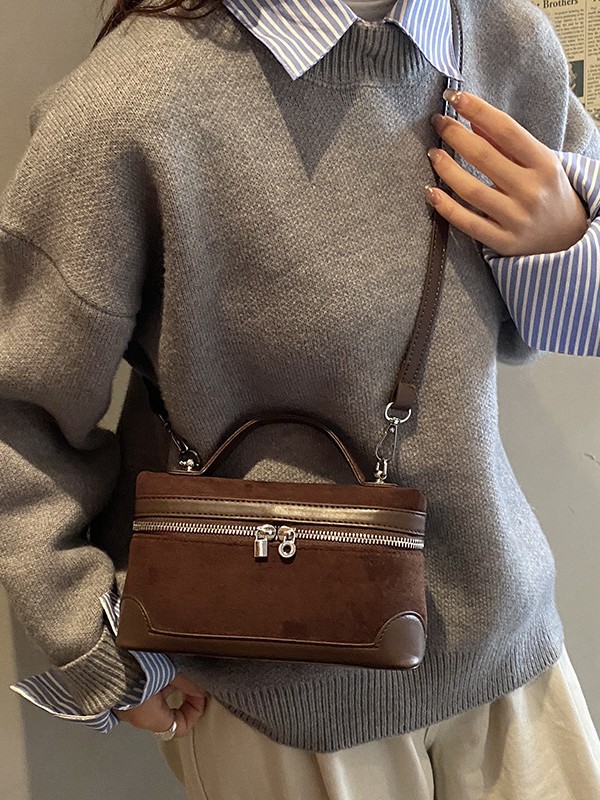 Bolso de mujer 2025 nueva moda caja de mano bolso cuadrado de alta calidad color retro versátil bolso de mochila