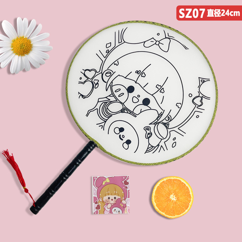 Pintura DE LOS NIÑOS DIY ventilador sanliou nueva figura hecha a mano pintura material de producción paquete Parque puesto pintura Palacio ventilador