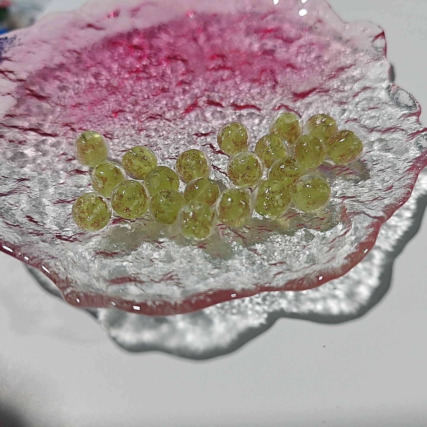 Cuentas de vidrio de arena de oro luminoso perlas sueltas cuentas redondas de cristal accesorios de la joyería de bricolaje pulsera material pulsera de cuentas