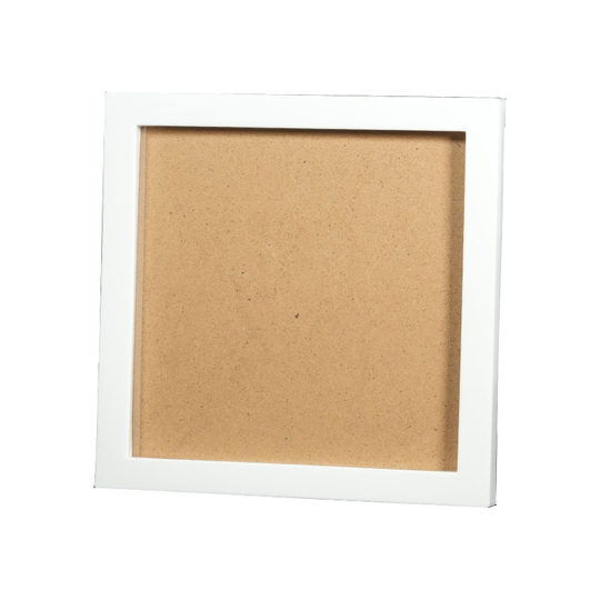 pvc plastic oil painting stick photo frame square diamond frame diy children's handmade works round mounted frame White