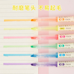 Highlighter, Instagram-style, high-quality appearance, student-friendly large capacity, liquid ink, focus marking, highlighter, light color, soft and eye-friendly