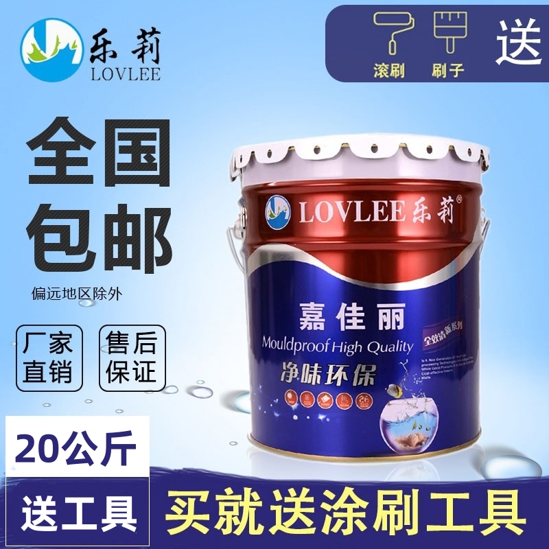 白色20KG内墙乳胶漆 墙漆家用彩色室内自刷刷墙面漆油漆涂料