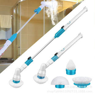 Electric cleaning brush multifunctional automatic rotating retractable wireless charging long handle bristle washing appliance