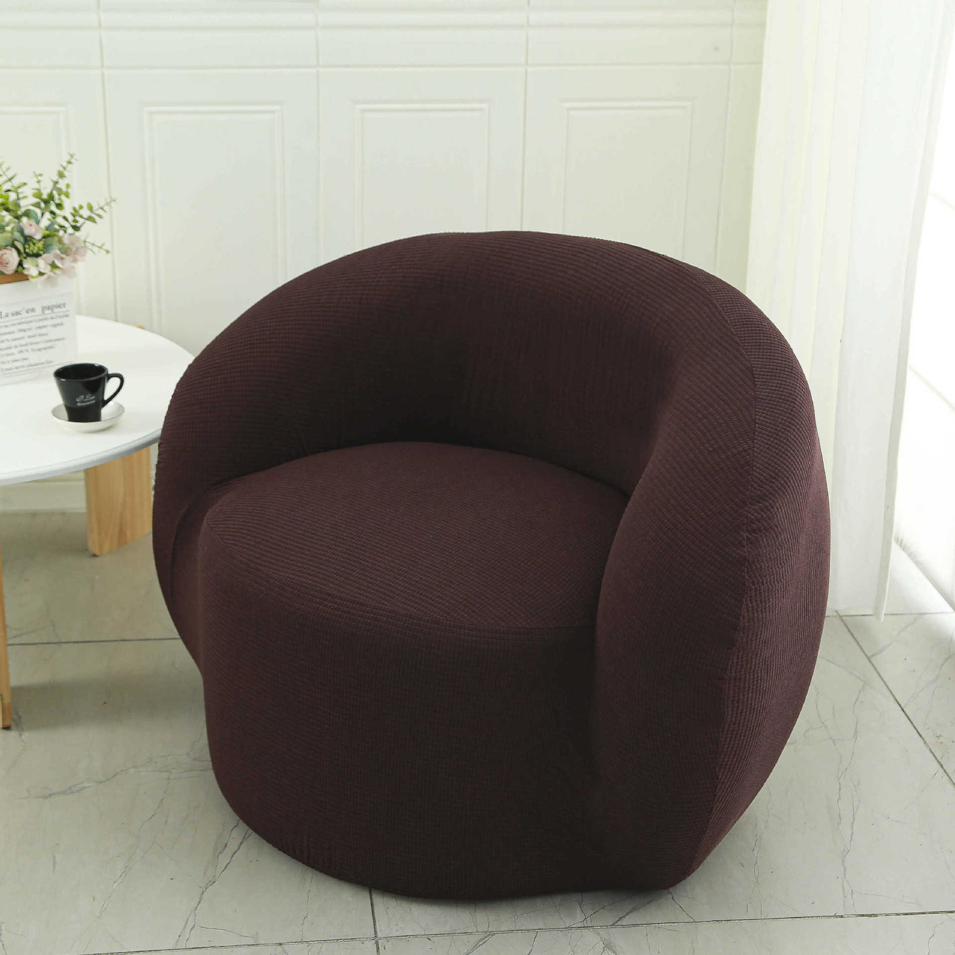 Cubierta de sofá y silla Cubierta de sofá de balcón de dormitorio individual de lana de cordero perezoso Cubierta de silla de sala de estar sencilla y cómoda