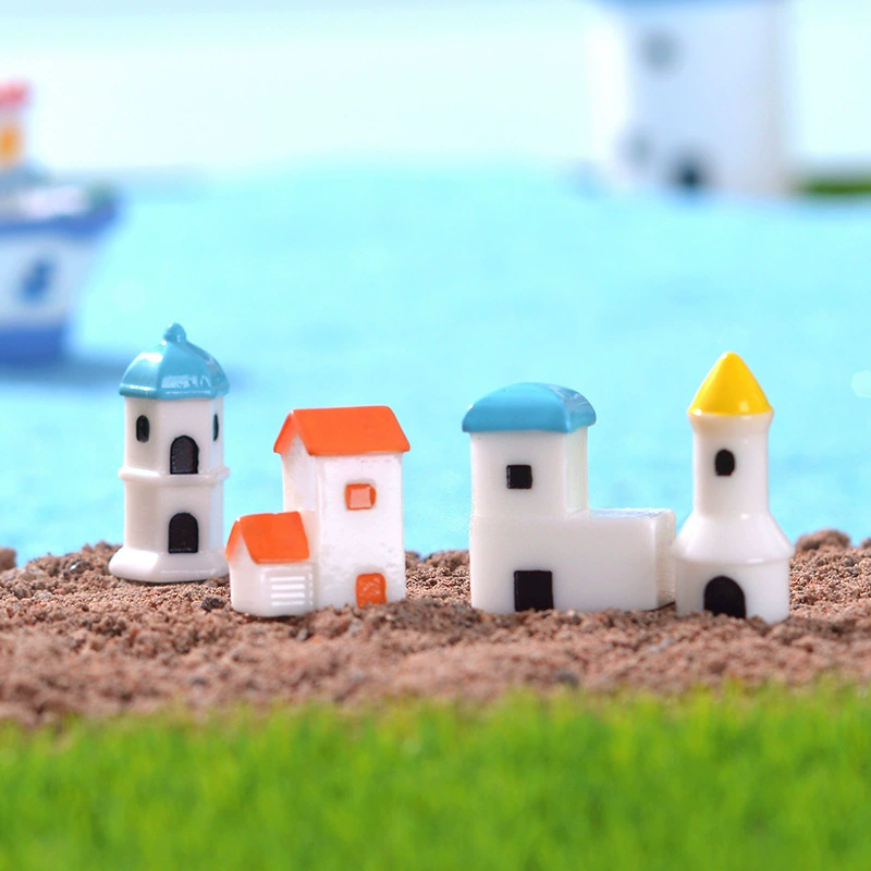 Кросс-бордерные миниатюрные карманные европейские мини-домики, микроландшафтные садовые украшения, декоративные материалы в средиземноморском стиле