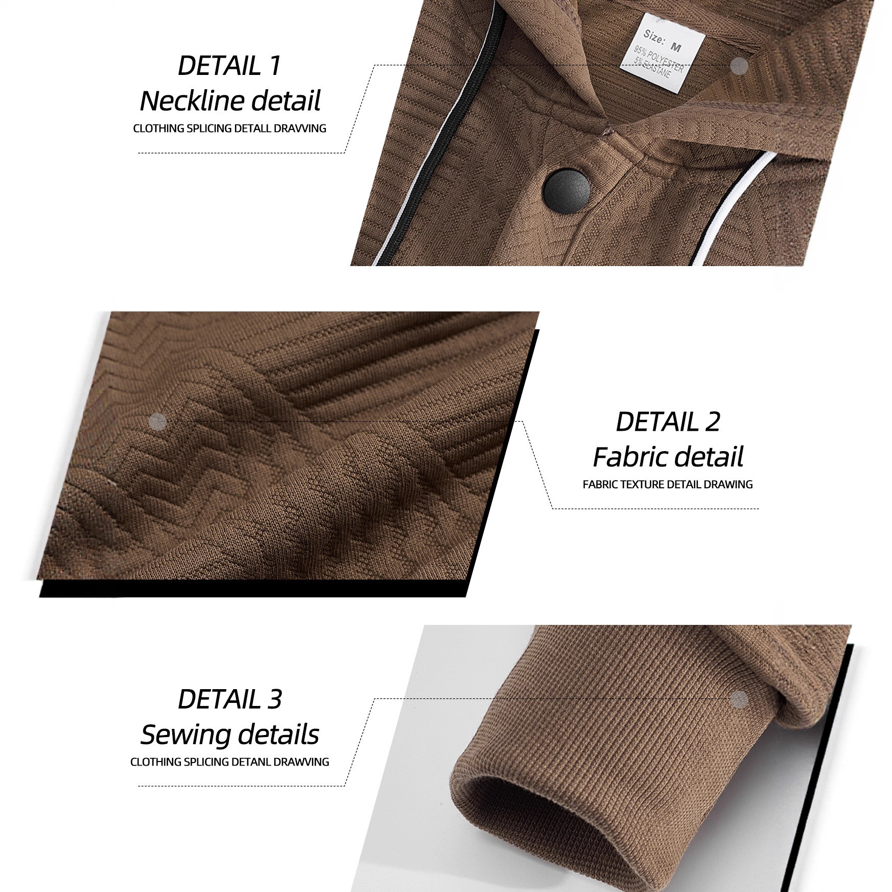 Nuevo Europa y Estados Unidos transfronterizos primavera y otoño estilo americano suelto camiseta encapuchada casual Amazon comercio exterior de manga larga Jacquard para hombres