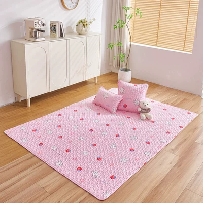 Avtomobil döşəmə paspasları – Game Mat Bedroom Non-slip Nap - strawberry-rabbit-pink-50135cm